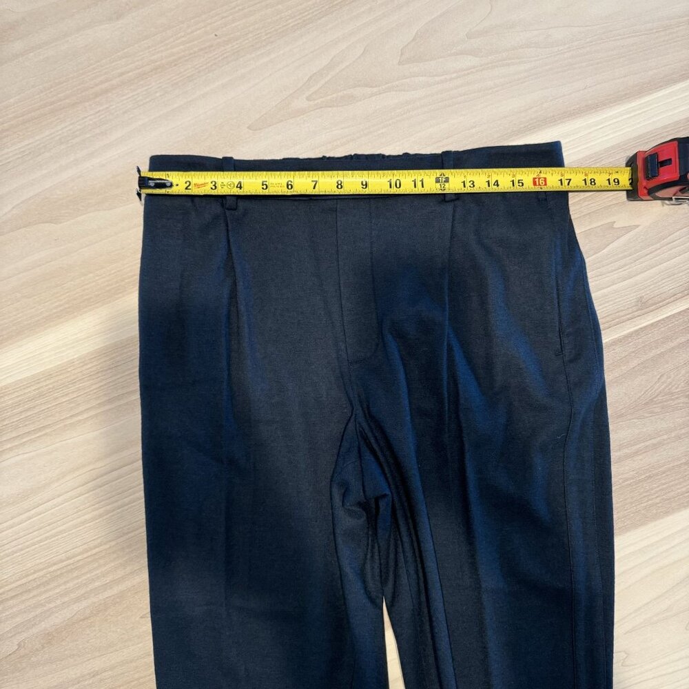 Vince Black Pull On Pleated Leg Wool Blend Trouser Pants Women's Large L - Picture 6 of 7